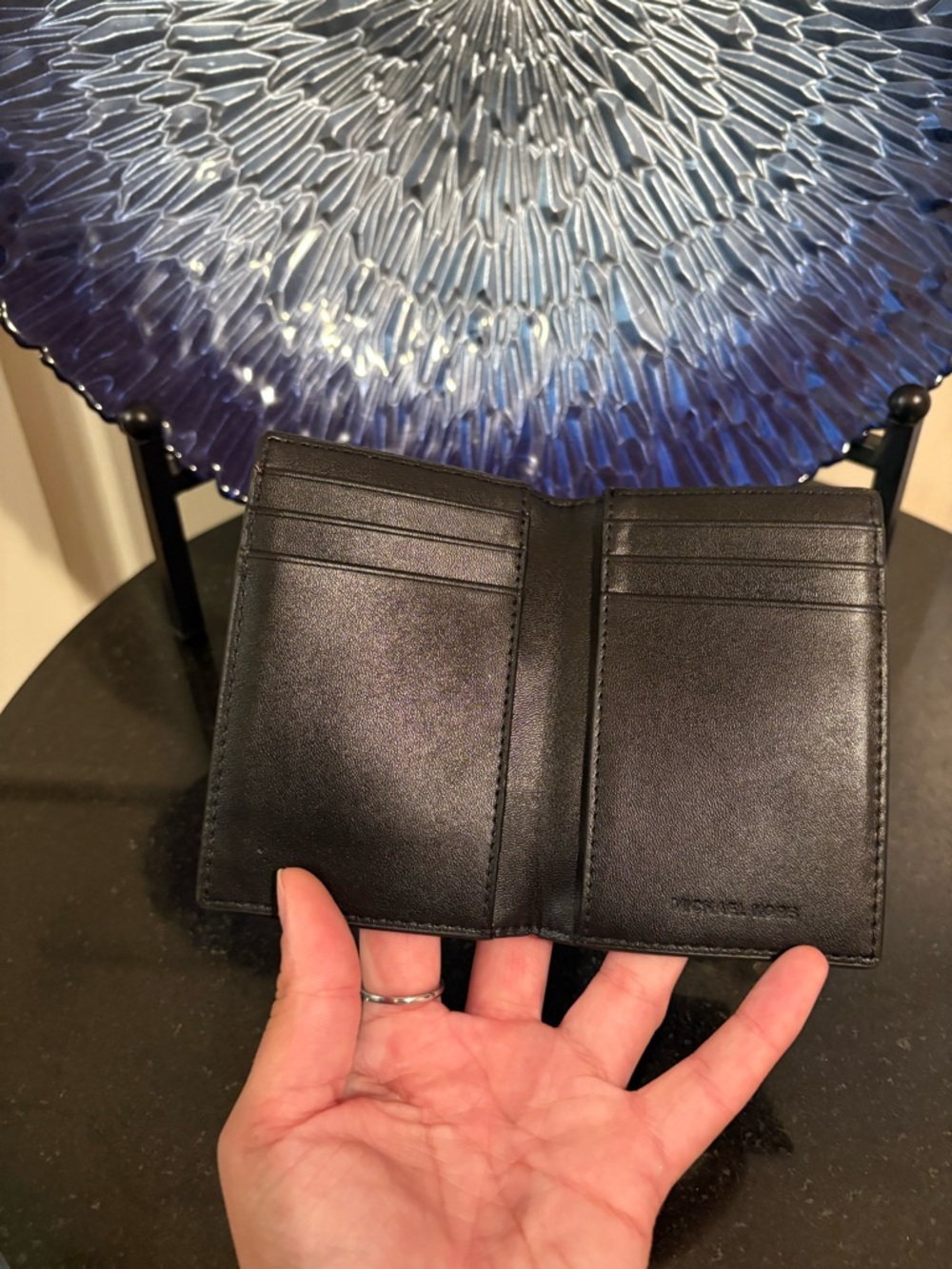 Michael Kors Navy/Dark Blue Small Bifold Wallet/Cardcase/Cardholder - Picture 3 of 4